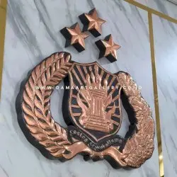 Logo Polri Material Tembaga